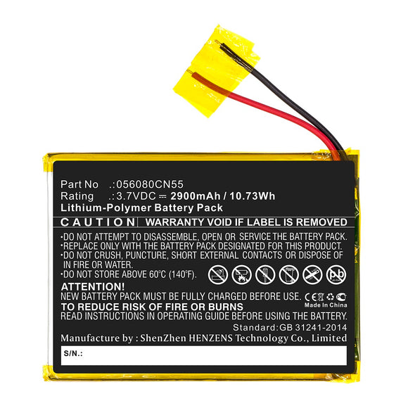 Batteries N Accessories BNA-WB-P13792 Tablet Battery - Li-Pol, 3.7V, 2900mAh, Ultra High Capacity - Replacement for Oregon Scientific 056080CN55 Battery