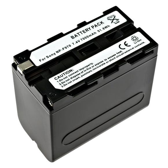 Batteries N Accessories BNA-WB-NPF970 Camcorder Battery - li-ion, 7.4V, 6900 mAh, Ultra High Capacity Battery - Replacement for Sony NP-F970 Battery