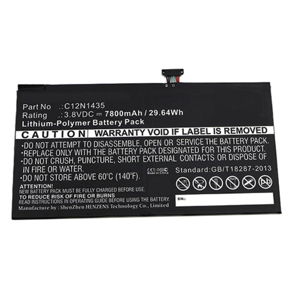 Batteries N Accessories BNA-WB-P10489 Laptop Battery - Li-Pol, 3.8V, 7800mAh, Ultra High Capacity - Replacement for Asus C12N1435 Battery