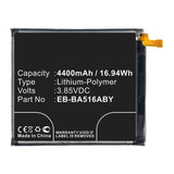 Batteries N Accessories BNA-WB-P13000 Cell Phone Battery - Li-Pol, 3.85V, 4400mAh, Ultra High Capacity - Replacement for Samsung EB-BA516ABY Battery