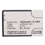 Batteries N Accessories BNA-WB-L12332 Cell Phone Battery - Li-ion, 3.7V, 1650mAh, Ultra High Capacity - Replacement for LG BL-44JH Battery
