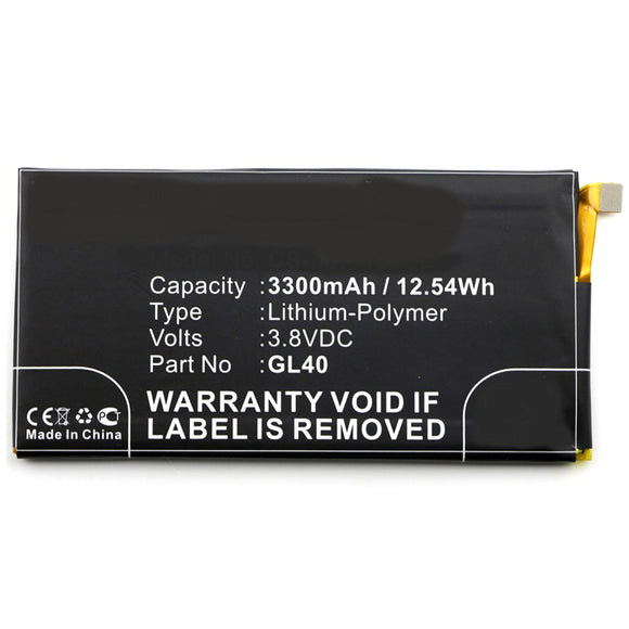 Batteries N Accessories BNA-WB-P3462 Cell Phone Battery - Li-Pol, 3.8V, 3300 mAh, Ultra High Capacity Battery - Replacement for Motorola GL40 Battery