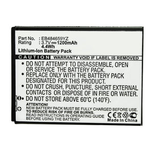 Batteries N Accessories BNA-WB-L13069 Cell Phone Battery - Li-ion, 3.7V, 1200mAh, Ultra High Capacity - Replacement for Samsung EB484659YZ Battery