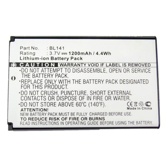 Batteries N Accessories BNA-WB-L12230 Cell Phone Battery - Li-ion, 3.7V, 1400mAh, Ultra High Capacity - Replacement for Lenovo BL141 Battery