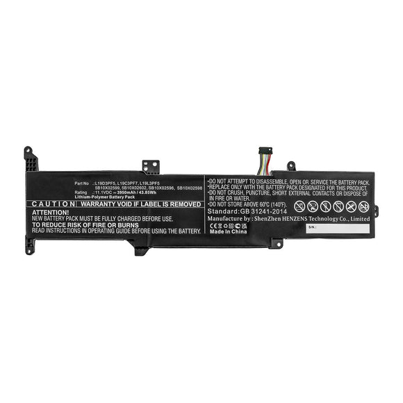 Batteries N Accessories BNA-WB-P12585 Laptop Battery - Li-Pol, 11.1V, 3950mAh, Ultra High Capacity - Replacement for Lenovo L19C3PF7 Battery