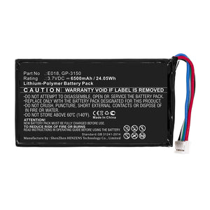 Batteries N Accessories BNA-WB-P15741 Equipment Battery - Li-Pol, 3.7V, 6500mAh, Ultra High Capacity - Replacement for EXFO GP-3150 Battery