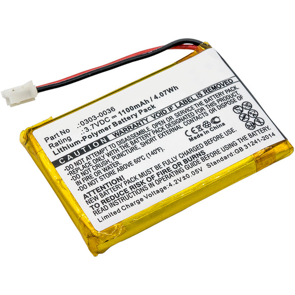 Batteries N Accessories BNA-WB-P8548 Equipment Battery - Li-Pol, 3.7V, 1100mAh, Ultra High Capacity Battery - Replacement for Minelab 0303-0036 Battery