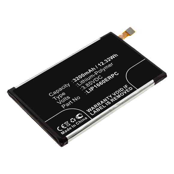 Batteries N Accessories BNA-WB-P11281 Cell Phone Battery - Li-Pol, 3.85V, 3200mAh, Ultra High Capacity - Replacement for Sony LIP1660ERPC Battery