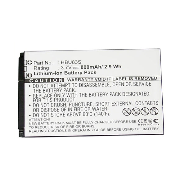 Batteries N Accessories BNA-WB-L15638 Cell Phone Battery - Li-ion, 3.7V, 800mAh, Ultra High Capacity - Replacement for Huawei HBC80S Battery