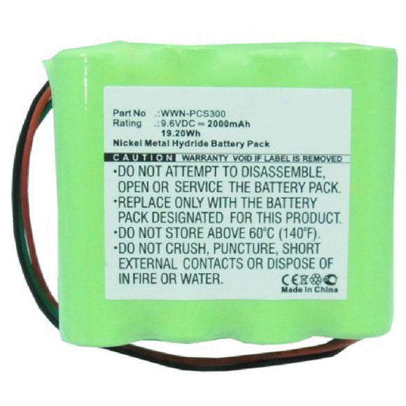Batteries N Accessories BNA-WB-H8001 2-Way Radio Battery - Ni-MH, 9.6V, 2000mAh, Ultra High Capacity Battery - Replacement for Azden WWN-PCS300 Battery