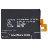 Batteries N Accessories BNA-WB-P3396 Cell Phone Battery - Li-Pol, 3.8V, 4000 mAh, Ultra High Capacity Battery - Replacement for Lenovo BL223 Battery