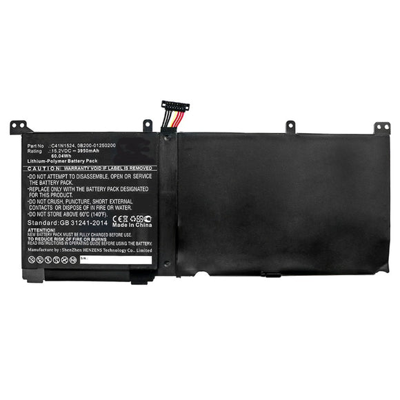 Batteries N Accessories BNA-WB-P10427 Laptop Battery - Li-Pol, 15.2V, 3950mAh, Ultra High Capacity - Replacement for Asus C41N1524 Battery