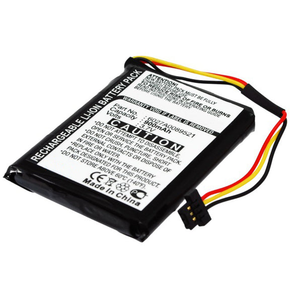 Batteries N Accessories BNA-WB-L4302 GPS Battery - Li-Ion, 3.7V, 900 mAh, Ultra High Capacity Battery - Replacement for TomTom 6027A0089521 Battery