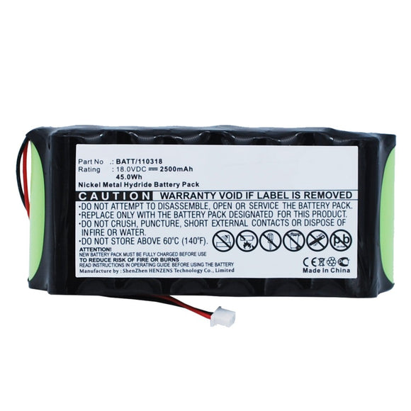 Batteries N Accessories BNA-WB-H10789 Medical Battery - Ni-MH, 18V, 2500mAh, Ultra High Capacity - Replacement for Atmos BATT/110318 Battery