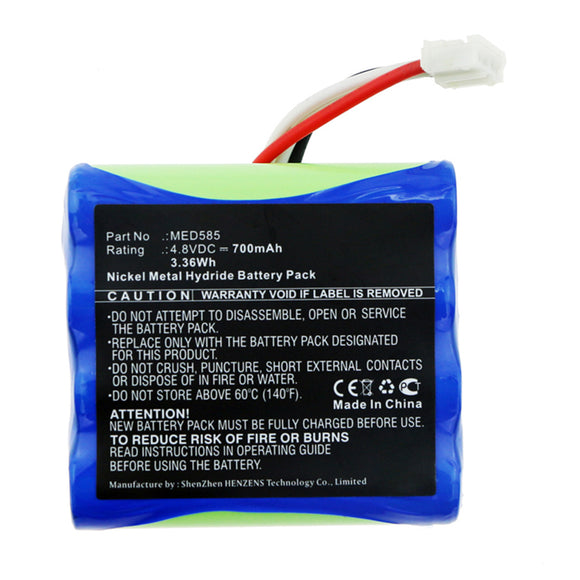 Batteries N Accessories BNA-WB-H15118 Medical Battery - Ni-MH, 4.8V, 700mAh, Ultra High Capacity - Replacement for Microtac MED585 Battery