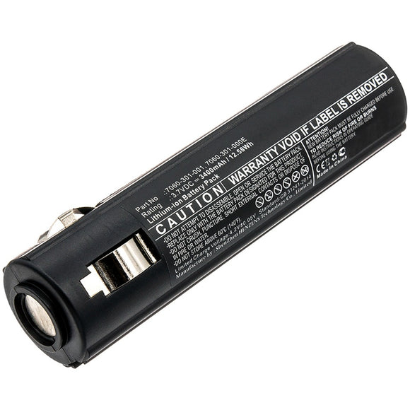Batteries N Accessories BNA-WB-L15017 Flashlight Battery - Li-ion, 3.7V, 3400mAh, Ultra High Capacity - Replacement for Pelican 7060-301-000-1 Battery