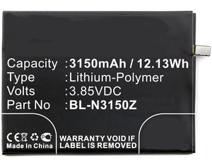 Batteries N Accessories BNA-WB-P8252 Cell Phone Battery - Li-Pol, 3.85V, 3150mAh, Ultra High Capacity Battery - Replacement for Blu BL-N3150Z Battery