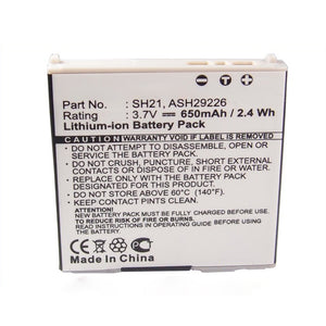 Batteries N Accessories BNA-WB-L16946 Cell Phone Battery - Li-ion, 3.7V, 650mAh, Ultra High Capacity - Replacement for Sharp SH21 Battery