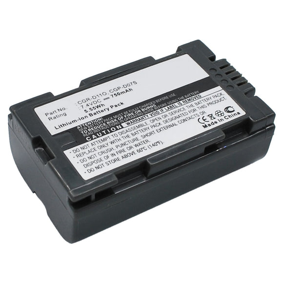 Batteries N Accessories BNA-WB-L9080 Digital Camera Battery - Li-ion, 7.4V, 750mAh, Ultra High Capacity - Replacement for Panasonic CGP-D07S Battery