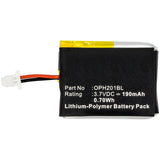 Batteries N Accessories BNA-WB-P1265 Barcode Scanner Battery - Li-Pol, 3.7V, 190 mAh, Ultra High Capacity Battery - Replacement for Opticon OPN-2000 Battery