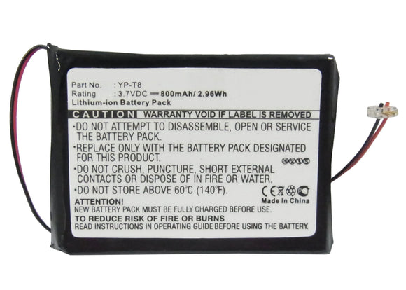 Batteries N Accessories BNA-WB-L8865-PL Player Battery - Li-ion, 3.7V, 800mAh, Ultra High Capacity - Replacement for Samsung YP-T8 Battery