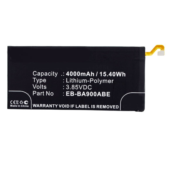 Batteries N Accessories BNA-WB-P3562 Cell Phone Battery - Li-Pol, 3.85V, 4000 mAh, Ultra High Capacity Battery - Replacement for Samsung EB-BA900ABE Battery