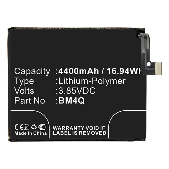 Batteries N Accessories BNA-WB-P14882 Cell Phone Battery - Li-Pol, 3.85V, 4400mAh, Ultra High Capacity - Replacement for Xiaomi BM4Q Battery