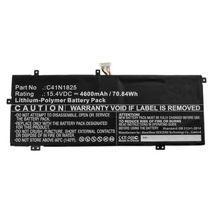 Batteries N Accessories BNA-WB-P10525 Laptop Battery - Li-Pol, 15.4V, 4600mAh, Ultra High Capacity - Replacement for Asus C41N1825 Battery