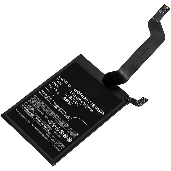 Batteries N Accessories BNA-WB-P17371 Cell Phone Battery - Li-Pol, 3.87V, 4900mAh, Ultra High Capacity - Replacement for Xiaomi BM57 Battery