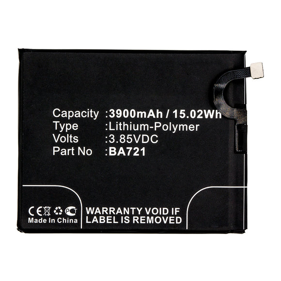 Batteries N Accessories BNA-WB-P16415 Cell Phone Battery - Li-Pol, 3.85V, 3900mAh, Ultra High Capacity - Replacement for MeiZu BA721 Battery
