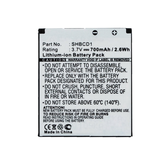 Batteries N Accessories BNA-WB-L13203 Cell Phone Battery - Li-ion, 3.7V, 700mAh, Ultra High Capacity - Replacement for Sharp SHBCD1 Battery