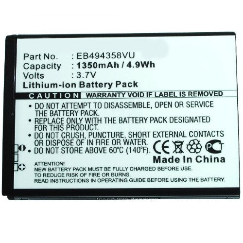 Batteries N Accessories BNA-WB-L3993 Cell Phone Battery - Li-ion, 3.7, 1000mAh, Ultra High Capacity Battery - Replacement for Samsung EB494358VU Battery