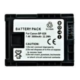 Batteries N Accessories BNA-WB-ACD788 Camcorder Battery - Li-Ion, 7.4V, 3000 mAh, Ultra High Capacity Battery - Replacement for Canon BP-828 Battery