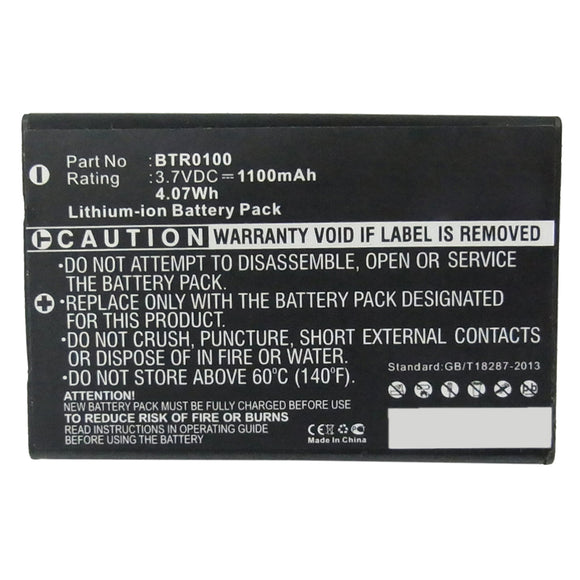 Batteries N Accessories BNA-WB-L16749 Barcode Scanner Battery - Li-ion, 3.7V, 1100mAh, Ultra High Capacity - Replacement for Opticon BTR0100, Z60 Battery