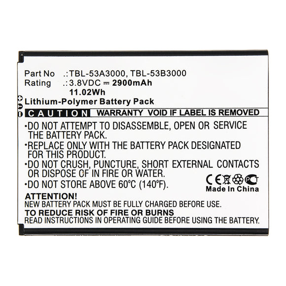 Batteries N Accessories BNA-WB-P13874 Wifi Hotspot Battery - Li-Pol, 3.8V, 2900mAh, Ultra High Capacity - Replacement for TP-Link TBL-53A3000 Battery