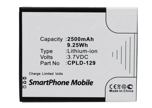 Batteries N Accessories BNA-WB-L3250 Cell Phone Battery - Li-Ion, 3.7V, 2500 mAh, Ultra High Capacity Battery - Replacement for Coolpad CPLD-129 Battery