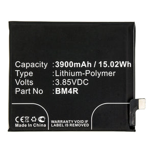 Batteries N Accessories BNA-WB-P14886 Cell Phone Battery - Li-Pol, 3.85V, 3900mAh, Ultra High Capacity - Replacement for Xiaomi BM4R Battery
