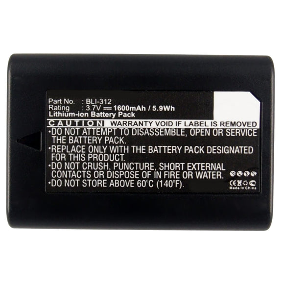 Batteries N Accessories BNA-WB-L9003 Digital Camera Battery - Li-ion, 3.7V, 1600mAh, Ultra High Capacity - Replacement for Leica BLI-312 Battery