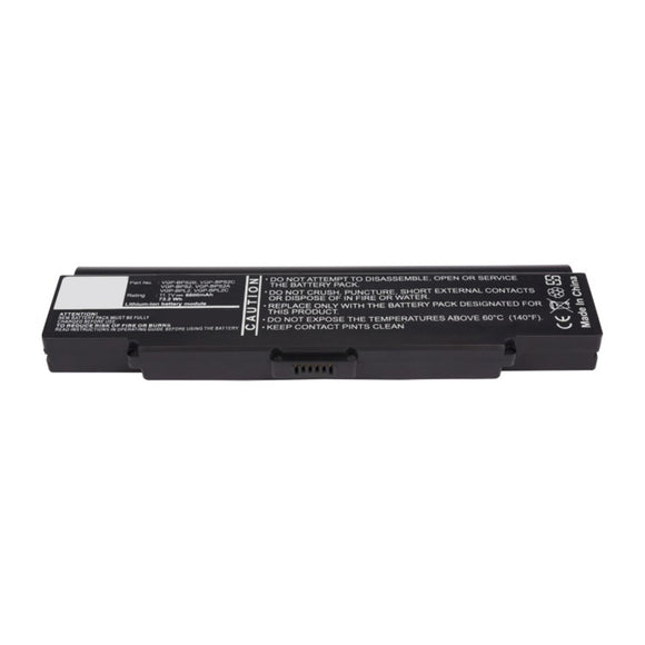 Batteries N Accessories BNA-WB-L16115 Laptop Battery - Li-ion, 11.1V, 6600mAh, Ultra High Capacity - Replacement for Sony VGP-BPL2 Battery