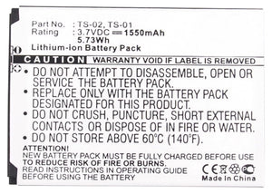 Batteries N Accessories BNA-WB-L3638 Cell Phone Battery - Li-Ion, 3.7V, 1550 mAh, Ultra High Capacity Battery - Replacement for SEALS TS-01 Battery
