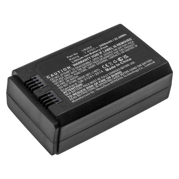Batteries N Accessories BNA-WB-L12914 Strobe Lighting Battery - Li-ion, 7.4V, 3000mAh, Ultra High Capacity - Replacement for GODOX VB26A Battery