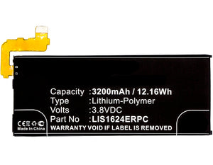 Batteries N Accessories BNA-WB-P8286 Cell Phone Battery - Li-Pol, 3.8V, 3200mAh, Ultra High Capacity Battery - Replacement for Sony LIP1642ERPC Battery