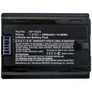 Batteries N Accessories BNA-WB-L14948 Digital Camera Battery - Li-ion, 7.4V, 2000mAh, Ultra High Capacity - Replacement for Fujifilmi NP-W235 Battery