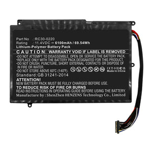 Batteries N Accessories BNA-WB-P16991 Laptop Battery - Li-Pol, 11.4V, 6100mAh, Ultra High Capacity - Replacement for Razer RC30-0220 Battery