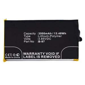 Batteries N Accessories BNA-WB-P9938 Cell Phone Battery - Li-Pol, 3.85V, 3500mAh, Ultra High Capacity - Replacement for BBK BBK- B-97 Battery