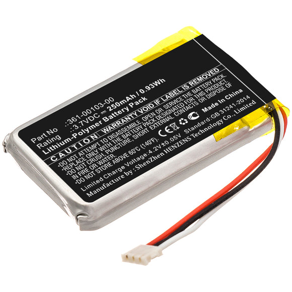 Batteries N Accessories BNA-WB-P11491 GPS Battery - Li-Pol, 3.7V, 250mAh, Ultra High Capacity - Replacement for Garmin 361-00103-00 Battery