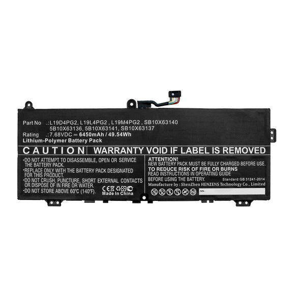 Batteries N Accessories BNA-WB-P12544 Laptop Battery - Li-Pol, 7.68V, 6450mAh, Ultra High Capacity - Replacement for Lenovo L19D4PG2 Battery