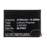 Batteries N Accessories BNA-WB-P14742 Cell Phone Battery - Li-Pol, 3.85V, 4150mAh, Ultra High Capacity - Replacement for OPPO BLP693 Battery