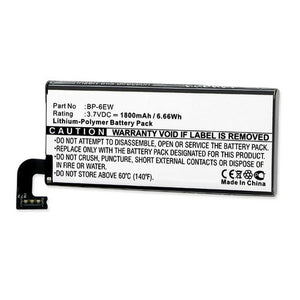 Batteries N Accessories BNA-WB-BLP-1411-1.8 Cell Phone Battery - Li-Pol, 3.7V, 1800 mAh, Ultra High Capacity Battery - Replacement for Nokia BP-6EW Battery