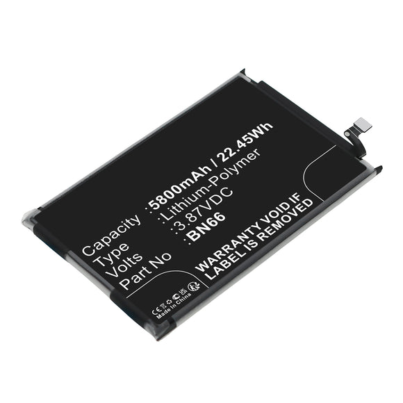 Batteries N Accessories BNA-WB-P17619 Cell Phone Battery - Li-Pol, 3.87V, 5800mAh, Ultra High Capacity - Replacement for Poco BN66 Battery